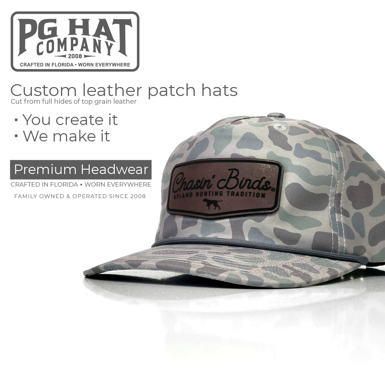 Dirty Humor Hats, Down With the Thickness Hat, Leather Patch Hat