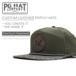 7 Panel Dirty Duck Performance Snap Back Hat + Your Logo