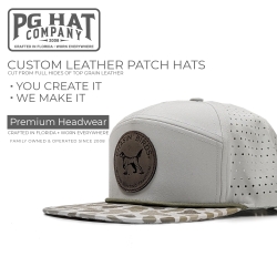 7 Panel Nude Duck Performance Snap Back Hat + Your Logo