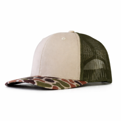 Retro Youth OD Duck Camo Collection Trucker Hat Blank